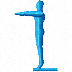 Swimming Embroidery Design 7